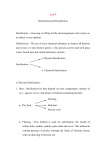 Lab 9 Sterilization and Disinfection Sterilization : removing or killing