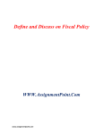 Define and Discuss on Fiscal Policy