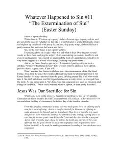 The Extermination of Sin