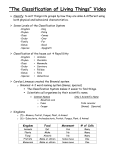 “The Classification of Living Things” Video