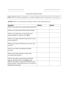 Nonfiction Debate Notes Aims: SWBAT draft four arguments, 4