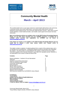 Mental Health Bulletin, July 2008