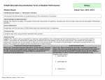 STAAR Alternate Documentation Form Biology Reporting Category