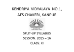 SPLIT-UP SYLLABUS Class XI - Kendriya Vidyalaya No.1 AFS