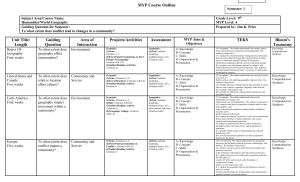 MYP Course Outline