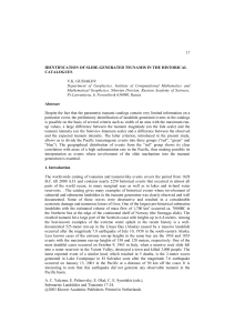 IDENTIFICATION OF SLIDE-GENERATED TSUNAMIS IN THE