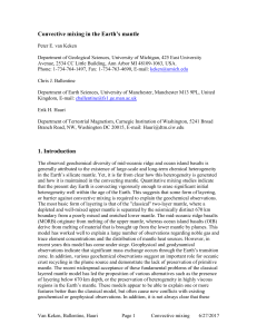 Mantle mixing - Earth and Environmental Sciences