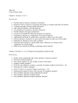 Exam 2 Study Guide - UNL Math Department