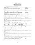 MAC 1105 Self- Assessment Exam 1 Sanchez