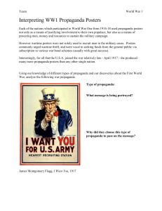 Interpreting WW1 Propaganda Posters