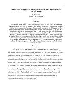 Stable Isotope Ecology of the endangered Grevy`s zebra (Equus