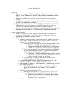 Chapter 13: Regression Overview Regression is a very powerful