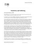 Article Of The Week Sensitivity and Suffering By Ronald Rolheiser