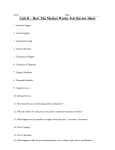 Economics Unit II Test Review Sheet