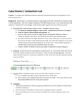 Cytochrome C Comparison Lab Purpose: To compare the