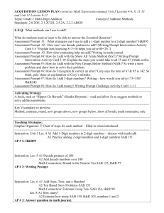 Know – Understand – Do Organizer - ws2math09-10