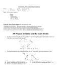 AP Physics Semester One Exam Review (Chapters 2