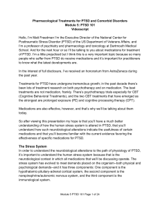 Pharmacological Treatments for PTSD and Comorbid Disorders