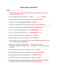 REVIEW SHEET FOR MEIOSIS