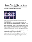 Moscow Ballet to perform - Santa Ynez Band of Chumash Indians