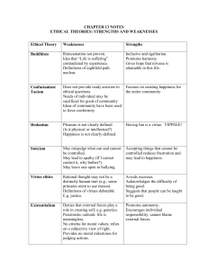 Chapter 13 Theories Strengths and Weaknesses