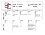 Teacher: Jeannie Sparks Grade: 12th e. Science For the Week of