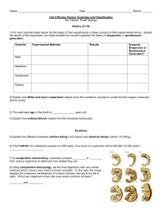 Evolution and Classification Review Packet