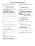 SOLVING FIRST ORDER DIFFERENTIAL EQUATIONS