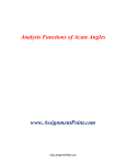 Analysis Functions of Acute Angles www.AssignmentPoint.com The