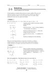 Literal Equations and Formulas