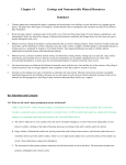 Chapter 14 Geology and Nonrenewable Mineral Resources