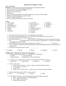 WWII Chapter 29 Test