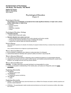 Psychological Disorders