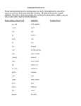 Analyzing Word Parts