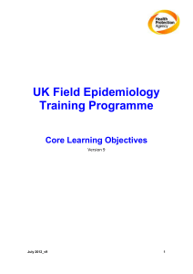 uk fetp core learning objectives