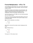 Formal Multiplication – HTU x TU