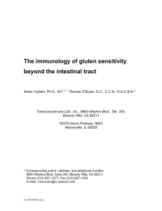 immediate and delayed hypersensitivity to gluten