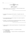 Investigating Compound Inequalities Packet