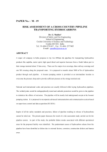 risk assessment of a cross country pipeline transporting