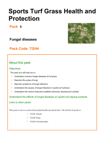 Training and development pack on turf diseases for staff