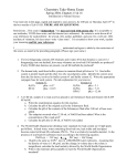 Chemistry Take-Home Exam