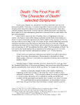 The Character of Death - Texas Christian Church