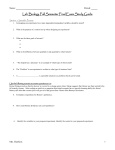 Lab Biology Fall Semester Final Exam Study Guide