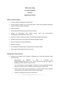 Additional notes on management of volcanic hazards