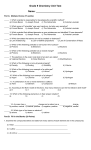 Grade 9 Chemistry Unit Test Name: Part A: Multiple Choice (15