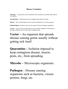 Disease Vocabulary - Laing Middle School