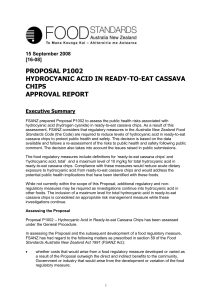 Hydrocyanic Acid in Ready-To-Eat Cassava Chips