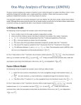 Fitting a One-Way ANOVA Model