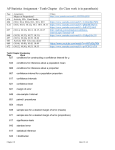 AP Statistics Assignment - Tenth Chapter (In Class work is in