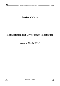 Measuring human development in Botswana